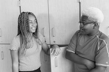 Two patients talking