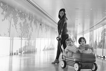Children in wagon