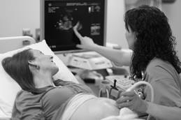 Pregnant Woman Receiving Fetal Echo