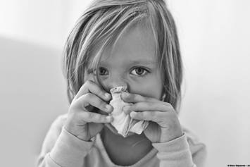Child with runny nose.
