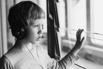 boy with headphones