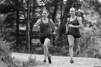 Two athletes running