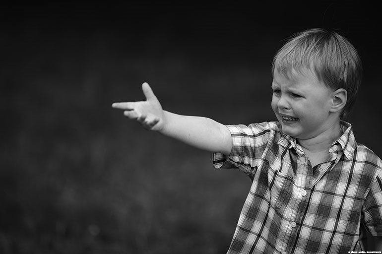 Little boy having a tantrum