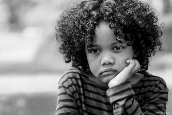 Sad-looking child