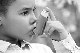 child using an inhaler