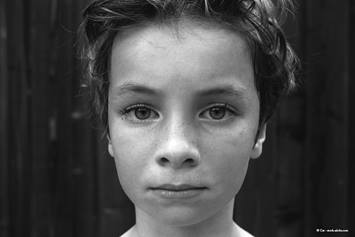 child's face close up