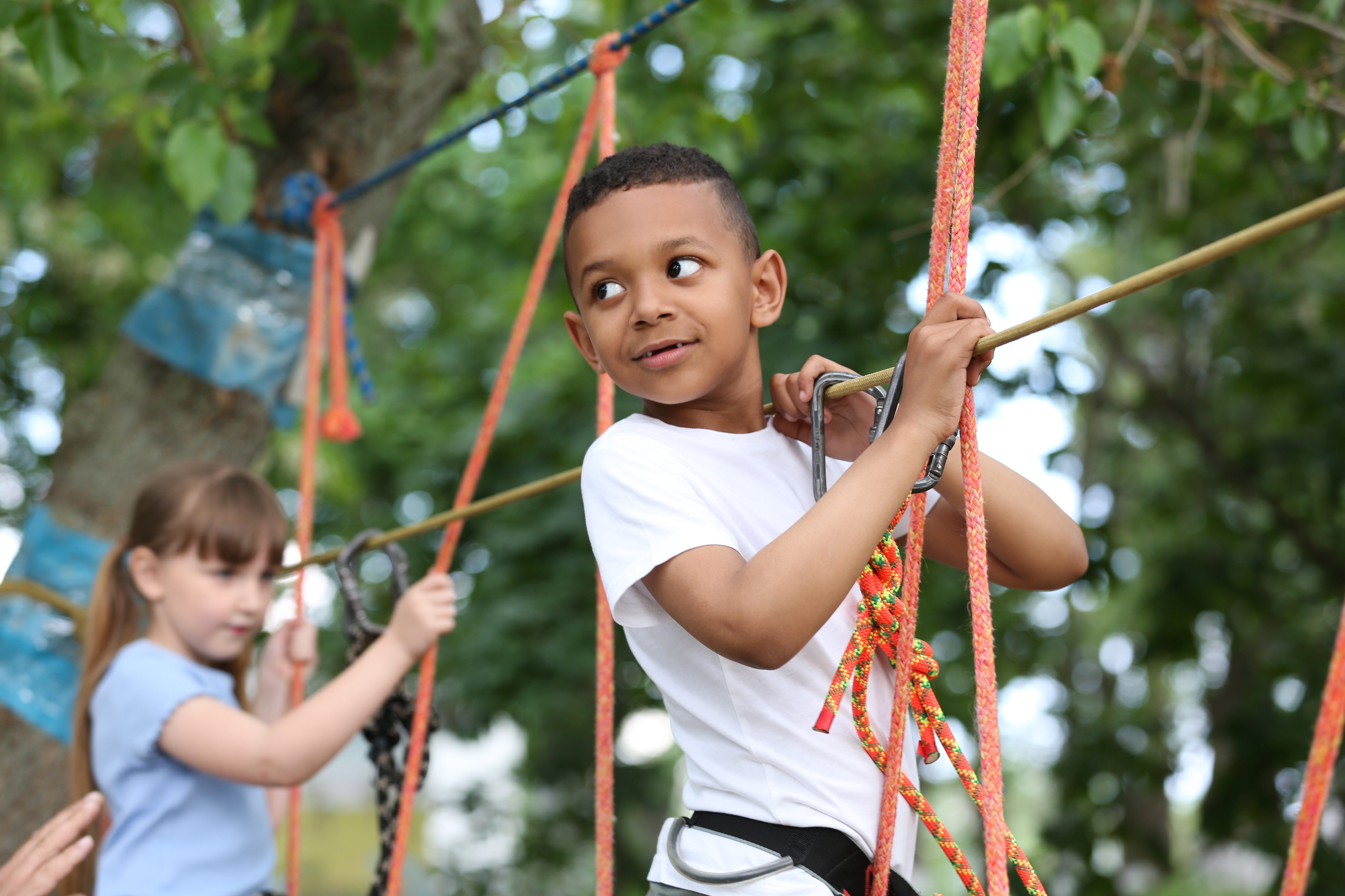 children playing on playground