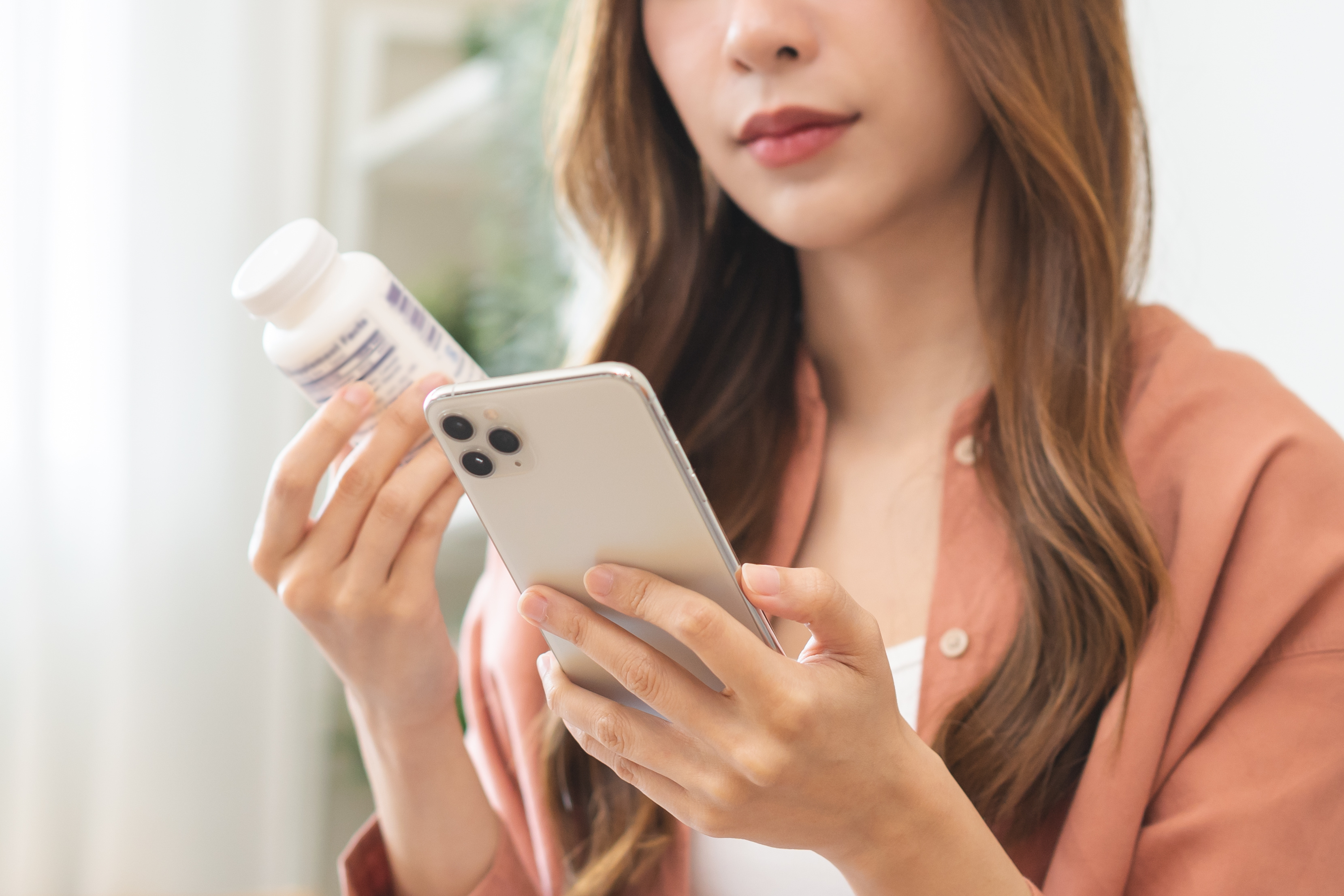 young woman on her phone