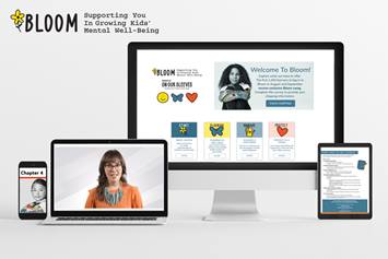 A preview of the Bloom platform on a computer, tablet and phone.