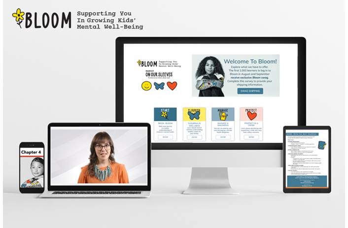 A preview of the Bloom platform on a computer, tablet and phone.
