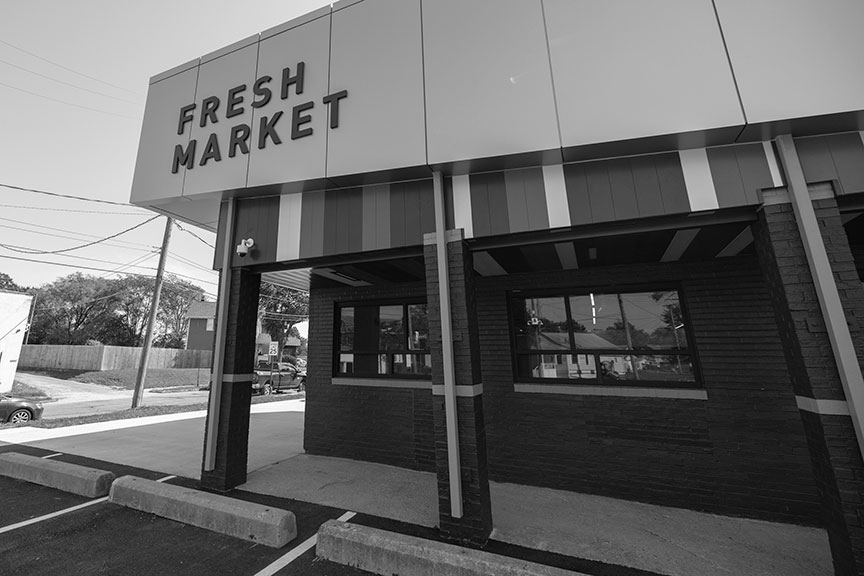 Exterior of the Linden Fresh Market