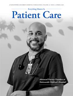 In Patient Care cover photo man in scrubs smiling