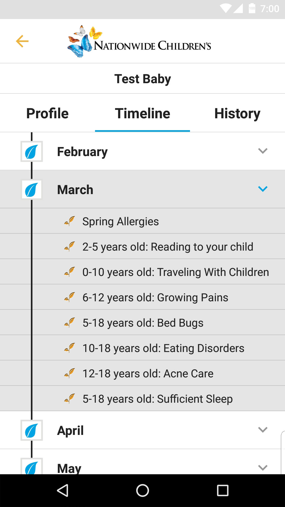 Mychildren's Mobile App