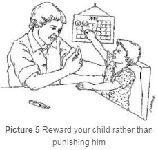 Parent rewarding child