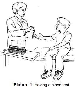 having a blood test
