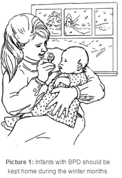 Baby with BPD inside during the winter