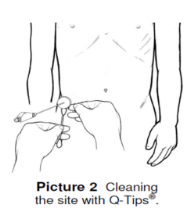 Cleaning C-Tube with Q-Tip