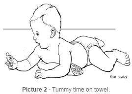 teaching baby to walk with towel
