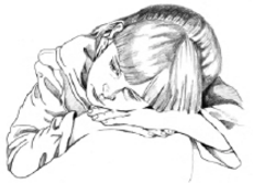 child grieving  