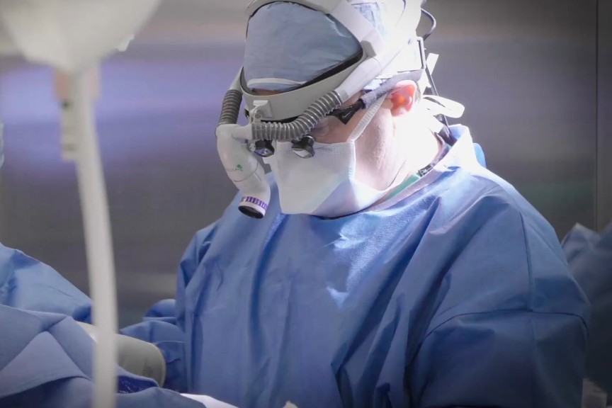 Dr. Pearson in surgery
