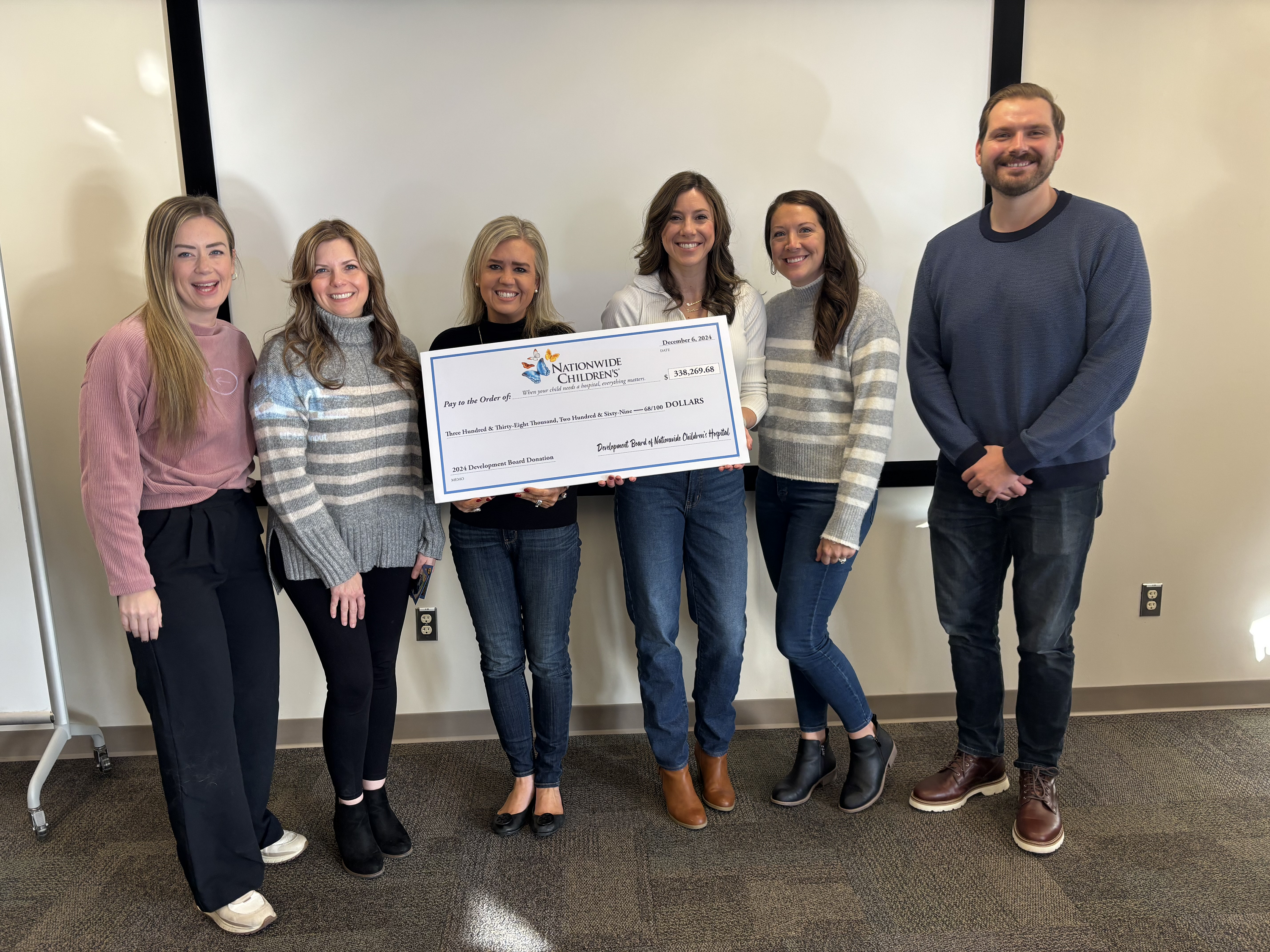 development board holding a check together