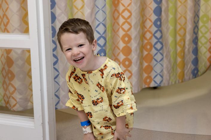 Toddler hospital patient boy