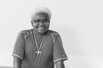 Little boy sitting in exam room
