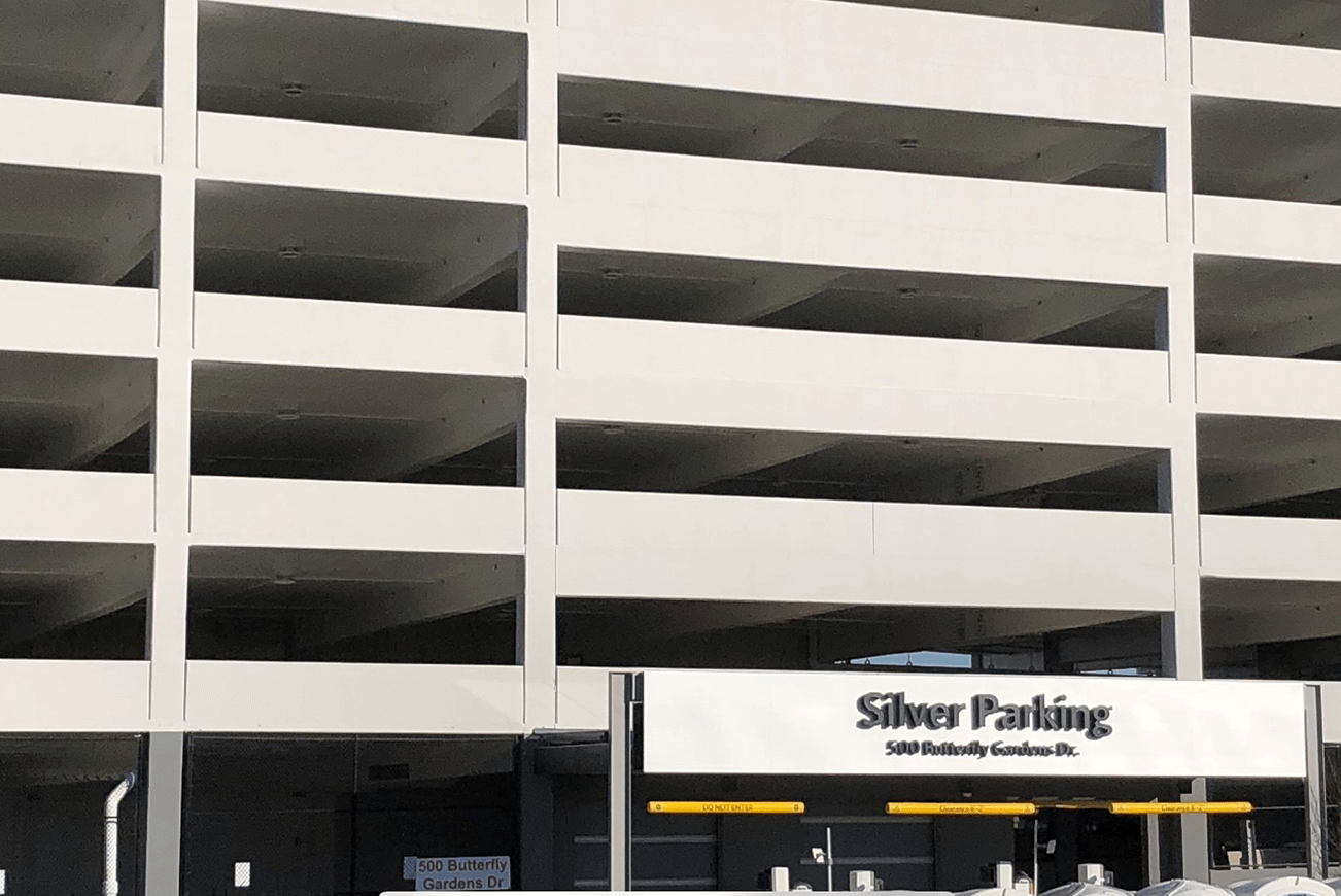 Silver Parking Garage