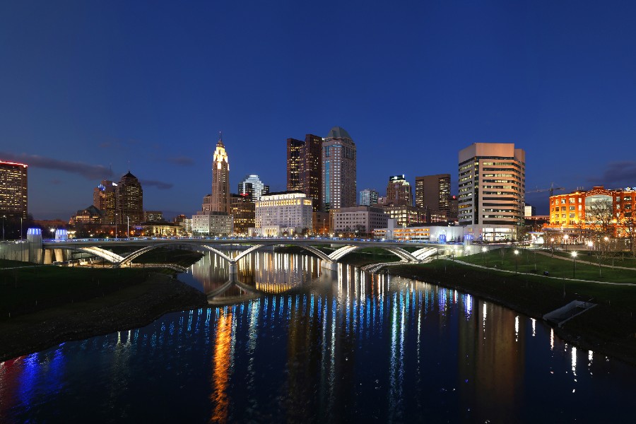 Columbus Nighttime Skyline