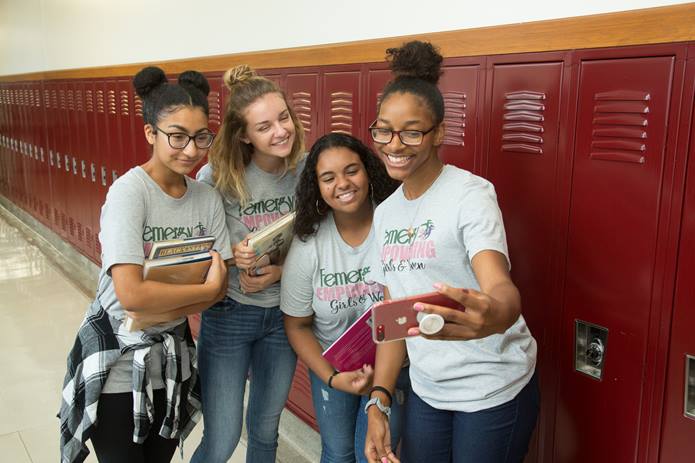 Photo of high school students