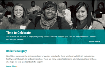 Bariatric Microsite Screenshot