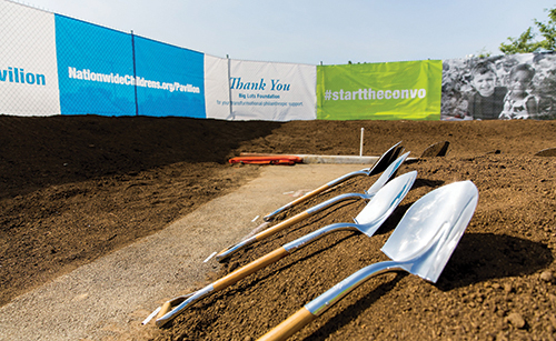 Shovels at Big Lots Behavioral Health Pavilion dedication ceremony