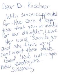 Dr Kirschner Letter