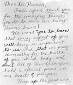 Dr Pearson Letter