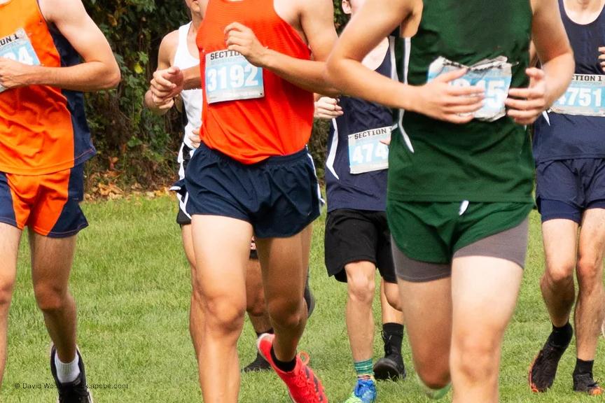 A group of male cross country runners